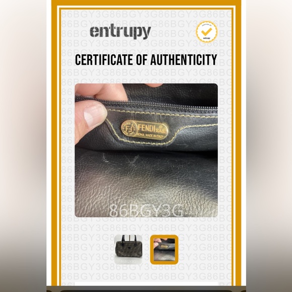 🤿 Authentic Fendi Zucca Boston Bag (FREE COA) - Picture 2 of 13